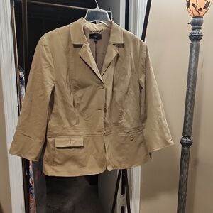 Talbots Classic Khaki Blazer